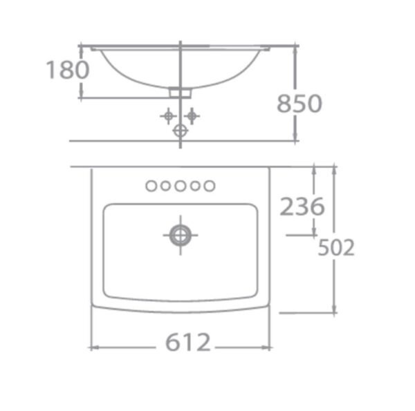 ban ve ki thuat chau rua mat lavabo american standard f507 wt nobile dat ban