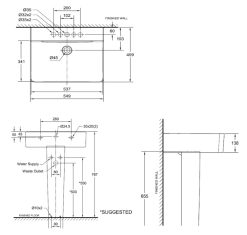 ban ve ki thuat chau rua mat lavabo american standard wp f550 0742 wt concept chan dai treo tuong