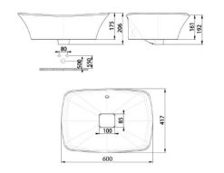 ban ve ki thuat chau rua mat lavabo american standard wp f602 dong moda dat ban