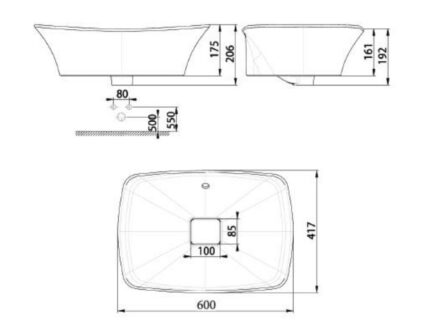 ban ve ki thuat chau rua mat lavabo american standard wp f602 dong moda dat ban
