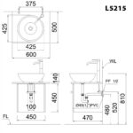 ban ve ki thuat chau rua mat lavabo caesar l5215 dat ban