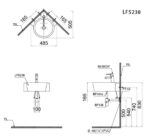 ban ve ki thuat chau rua mat lavabo caesar lf5238 goc treo tuong