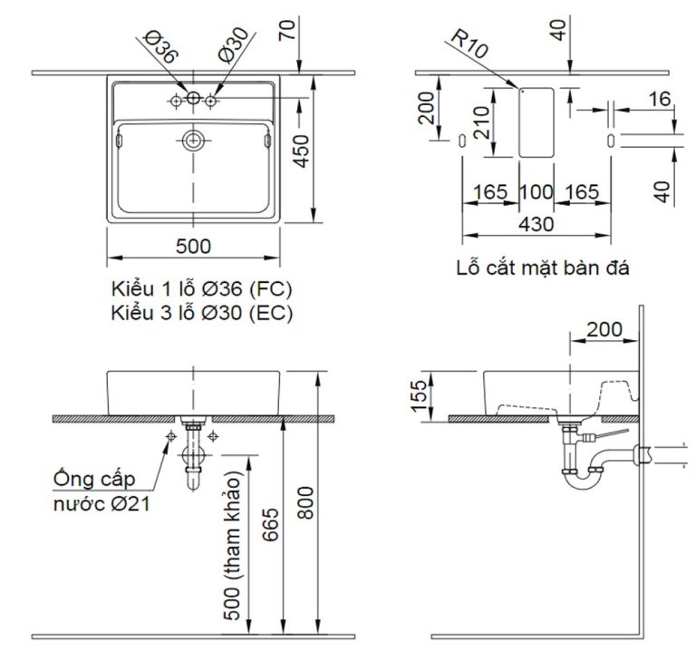 ban ve ki thuat chau rua mat lavabo inax al 293v dat ban