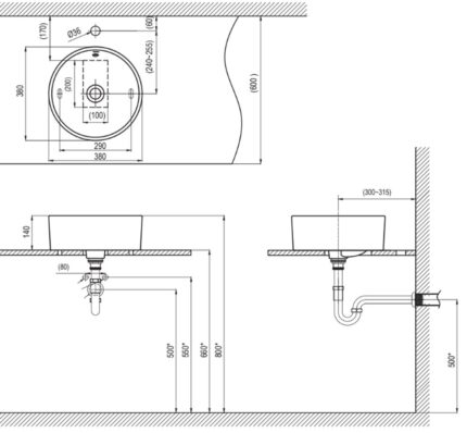 ban ve ki thuat chau rua mat lavabo inax al 295v dat ban