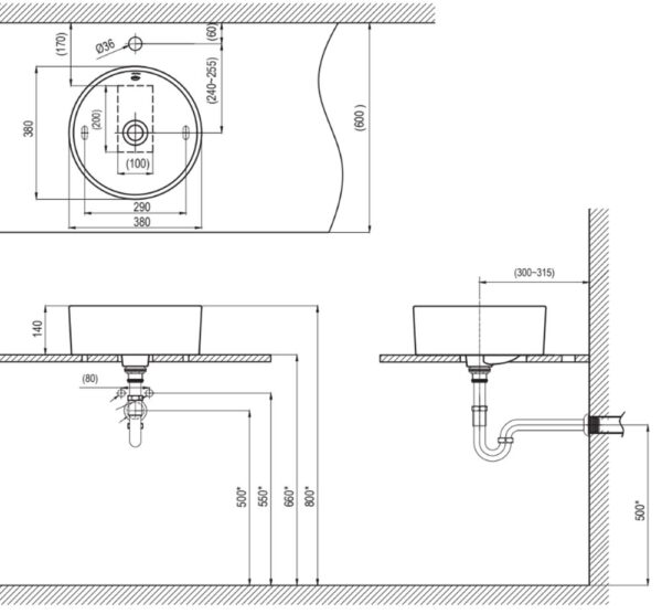 ban ve ki thuat chau rua mat lavabo inax al 295v dat ban