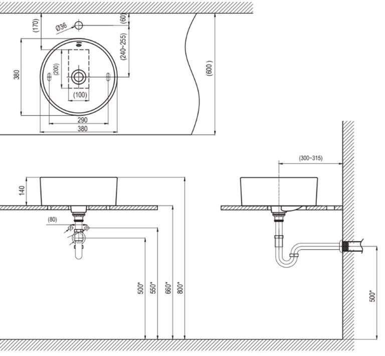ban ve ki thuat chau rua mat lavabo inax al 295v dat ban
