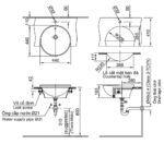 ban ve ki thuat chau rua mat lavabo inax al 333v dat ban