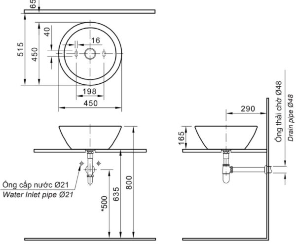 ban ve ki thuat chau rua mat lavabo inax al 445v dat ban