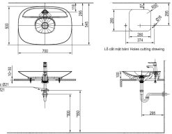 ban ve ki thuat chau rua mat lavabo inax al s640v dat ban