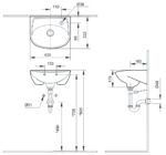 ban ve ki thuat chau rua mat lavabo inax l 280v treo tuong