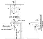 ban ve ki thuat chau rua mat lavabo inax l 282v ec fc treo tuong