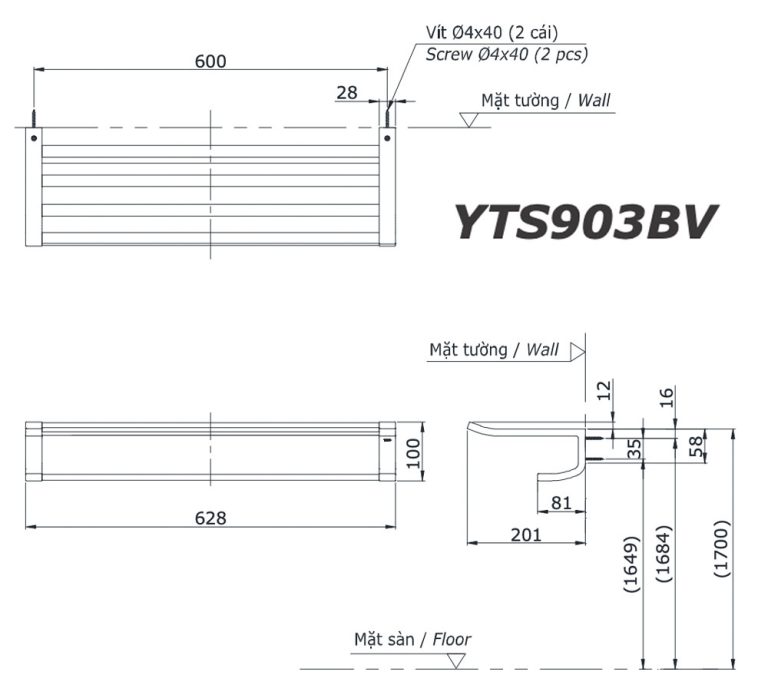 ban ve ki thuat gia khan 2 tang toto yts903bv