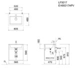ban ve ki thuat tu chau lavabo caesar lf5017 eh05017av eh05017apv