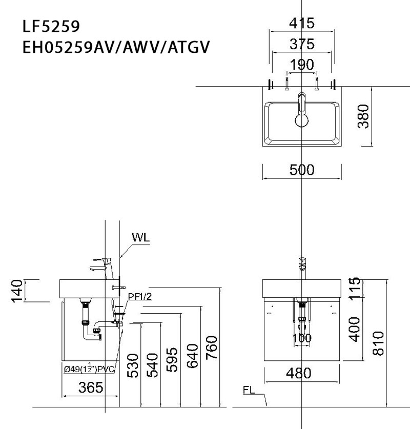Bản-vẽ-kĩ-thuật-Tủ-chậu-lavabo-CAESAR-LF5259-EH05259ATGV-EH05259AWV-EH05259AV