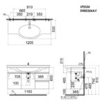 ban ve ki thuat tu chau lavabo caesar lf5324 eh05324av