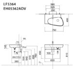 ban ve ki thuat tu chau lavabo caesar lf5364 eh05362adv