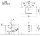 ban ve ki thuat tu chau lavabo caesar lf5388 eh05388av