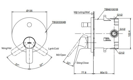 ban ve ki thuat van dieu chinh toto tbg03304b tbn01001b