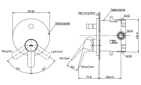 ban ve ki thuat van dieu chinh toto tbg03304b tbn01001b