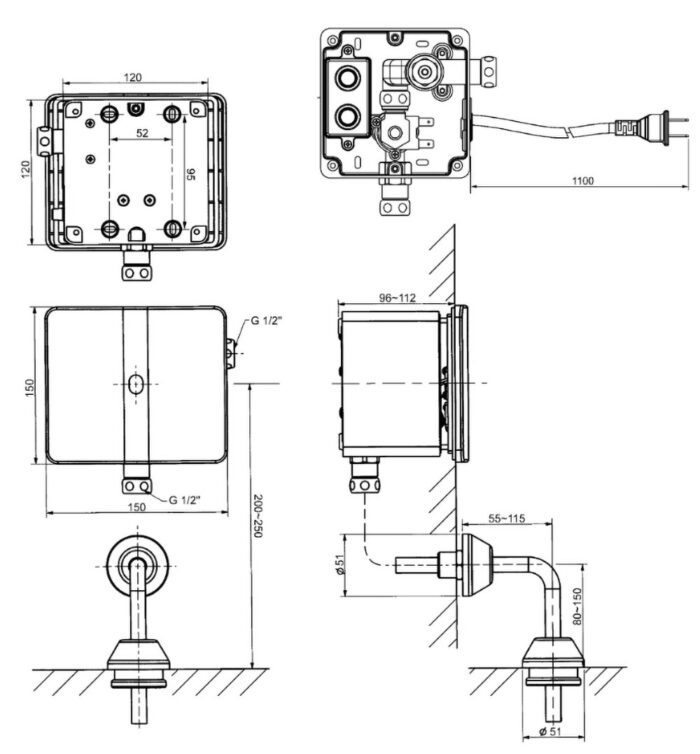 ban ve ki thuat van xa tieu nam american standard wf 8614 cam ung am tuong dien