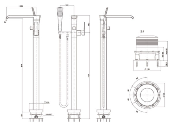 ban ve ki thuat voi sen xa bon tam american standard wf 0616 nobile dat san