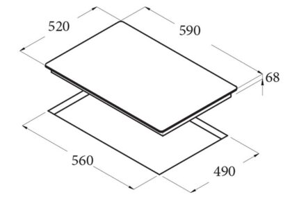 ban ve kich thuoc bep tu ba cata ib 603 bk a