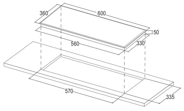 ban ve kich thuoc bep tu doi bauer be 360sa