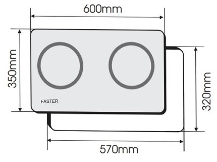 ban ve kich thuoc bep tu doi faster fs 600i