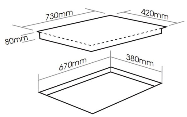 ban ve kich thuoc bep tu doi faster fs 988i