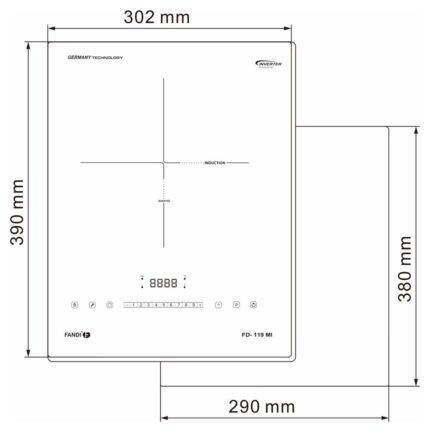ban ve kich thuoc bep tu don fandi fd 119 mi