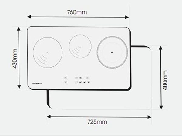 ban ve kich thuoc bep tu ket hop hong ngoai ba fandi fd 326ih
