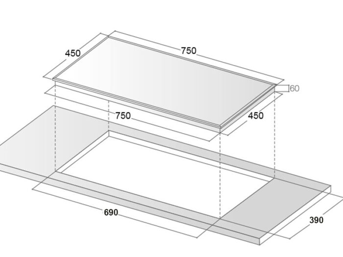 ban ve kich thuoc bep tu ket hop hong ngoai doi canzy cz 907gim
