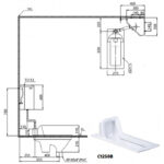 ban ve kich thuoc bon cau xom caesar c1250b chu nhat