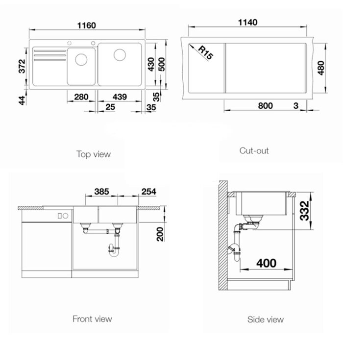 ban ve kich thuoc chau rua bat da blanco naya 8s rock grey