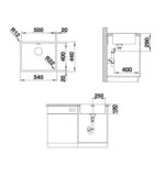 ban ve kich thuoc chau rua bat inox blanco andano 500 if