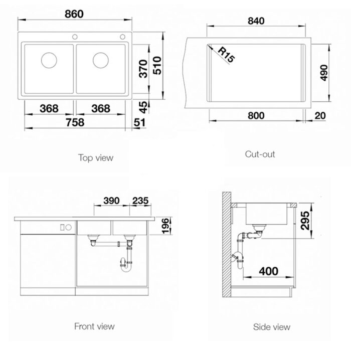 ban ve kich thuoc chau rua bat inox blanco divon ii 8 if