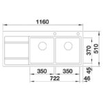 ban ve kich thuoc chau rua bat inox blanco divon ii 8s if