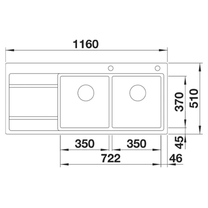 ban ve kich thuoc chau rua bat inox blanco divon ii 8s if