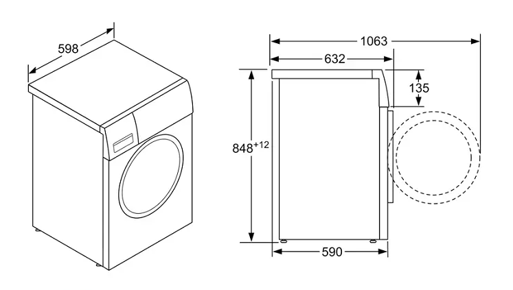 ban ve kich thuoc may giat bosch wat28482sg long ngang 9kg
