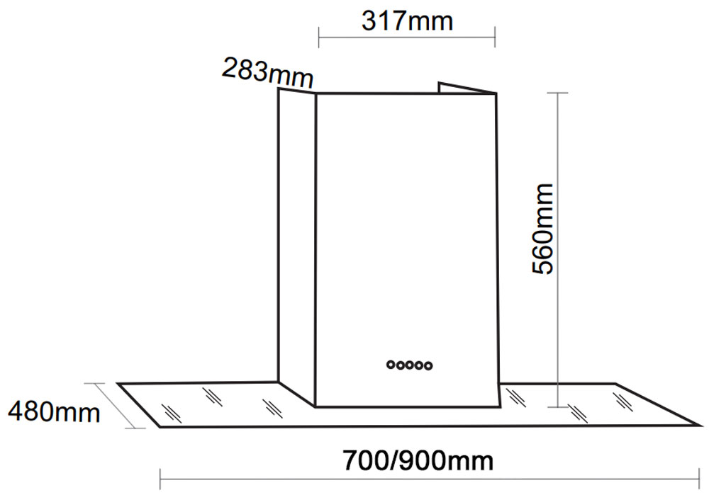 ban ve kich thuoc may hut mui bauer bc 70eb bc 90eb 70cm 90cm chu t 1