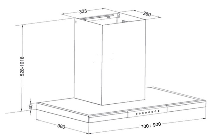 ban ve kich thuoc may hut mui eurosun eh 70af76 eh 90af76 70cm 90cm chu t