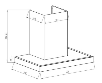 ban ve kich thuoc may hut mui fandi fd ql70 70cm chu t