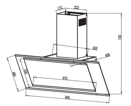 ban ve kich thuoc may hut mui feuer v689 white 90cm kinh vat