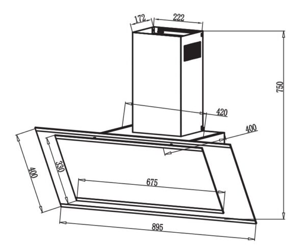 ban ve kich thuoc may hut mui feuer v689 white 90cm kinh vat