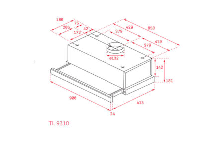 ban ve kich thuoc may hut mui teka tl 9310 40474390 90cm am tu