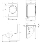 ban ve kich thuoc may say quan ao bosch wtw85400sg long ngang 9kg serie 6