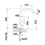 ban ve kich thuoc voi rua bat blanco jurena chrome