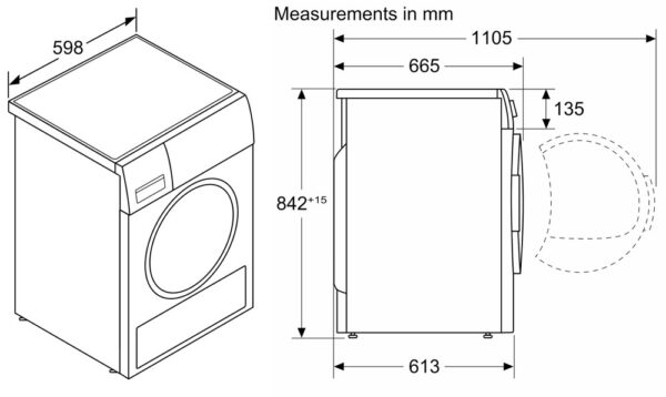 ban ve kichs thuoc may say quan ao bosch wtr85v00sg 8kg serie 4 7