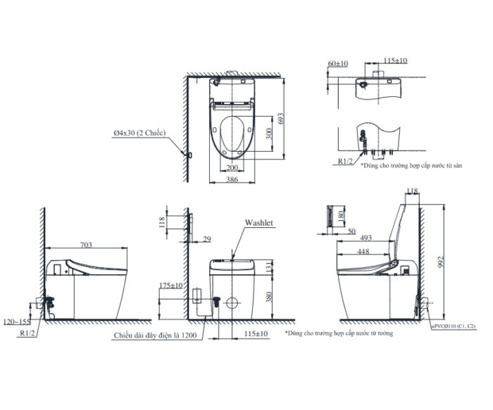 ban ve ky thuat ban cau dien tu toto neorest dh cs988pvt tcf9575zquot