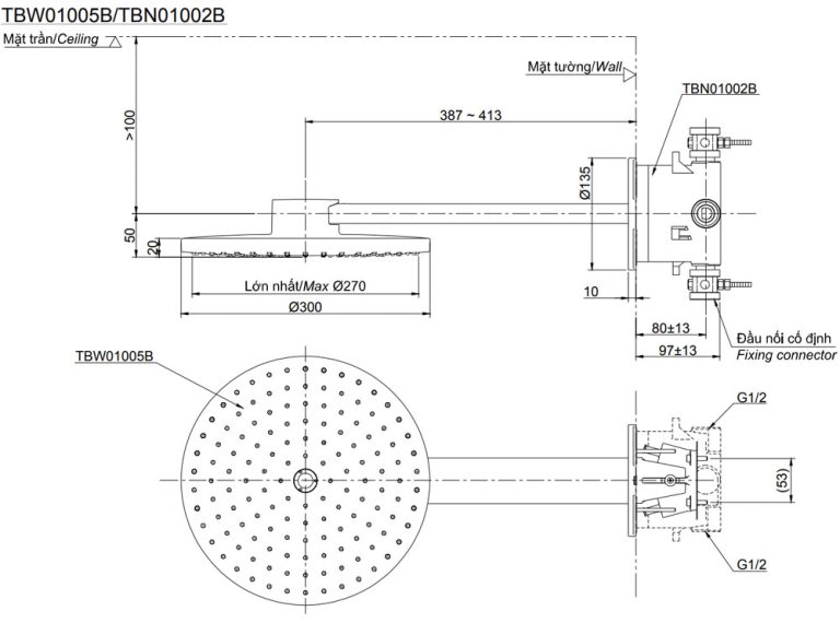 ban ve ky thuat bat sen am tuong toto tbw01005b tbn01002b gan tuong